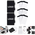 Metal Pocket 60-Page Sheets Notebook Holder with Pen Set with Logo