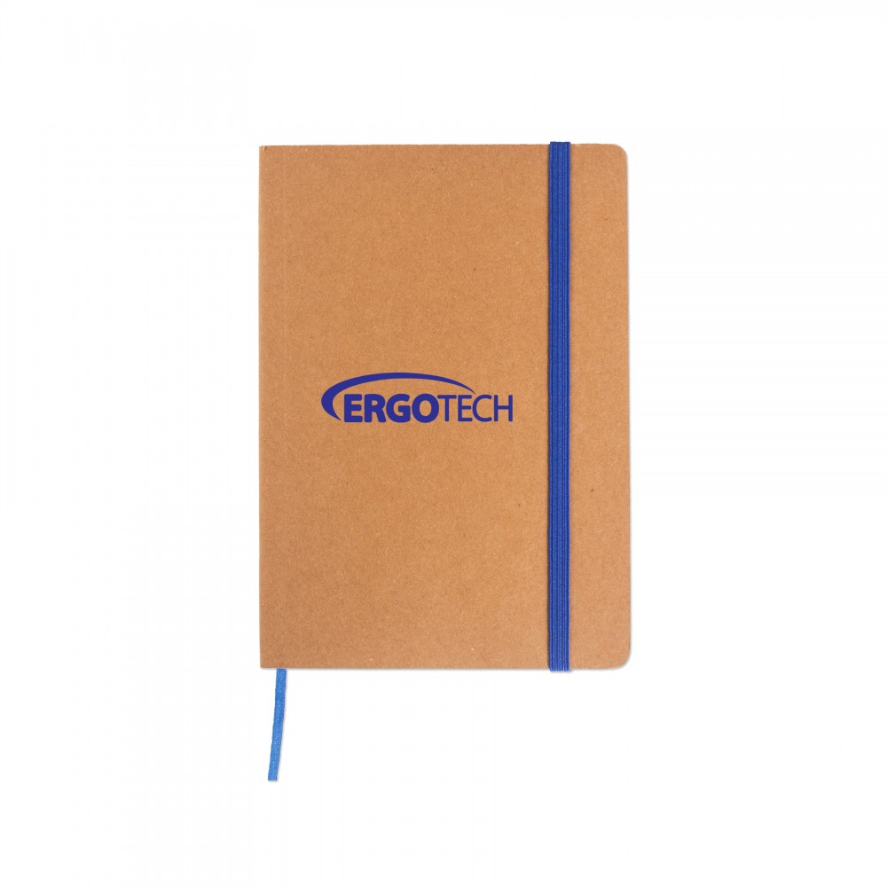 Promotional Kraft Journal with Blue Strap