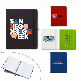 Jornikolor Soft Touch Journal w/Pen Loop (8" X 10") with Logo  Jornikolor Soft Touch Journal w/Pen Loop (8" X 10") with Logo