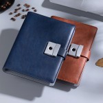 Fingerprint Lock A5 Notebook with 8000 mAh Power Bank with Logo