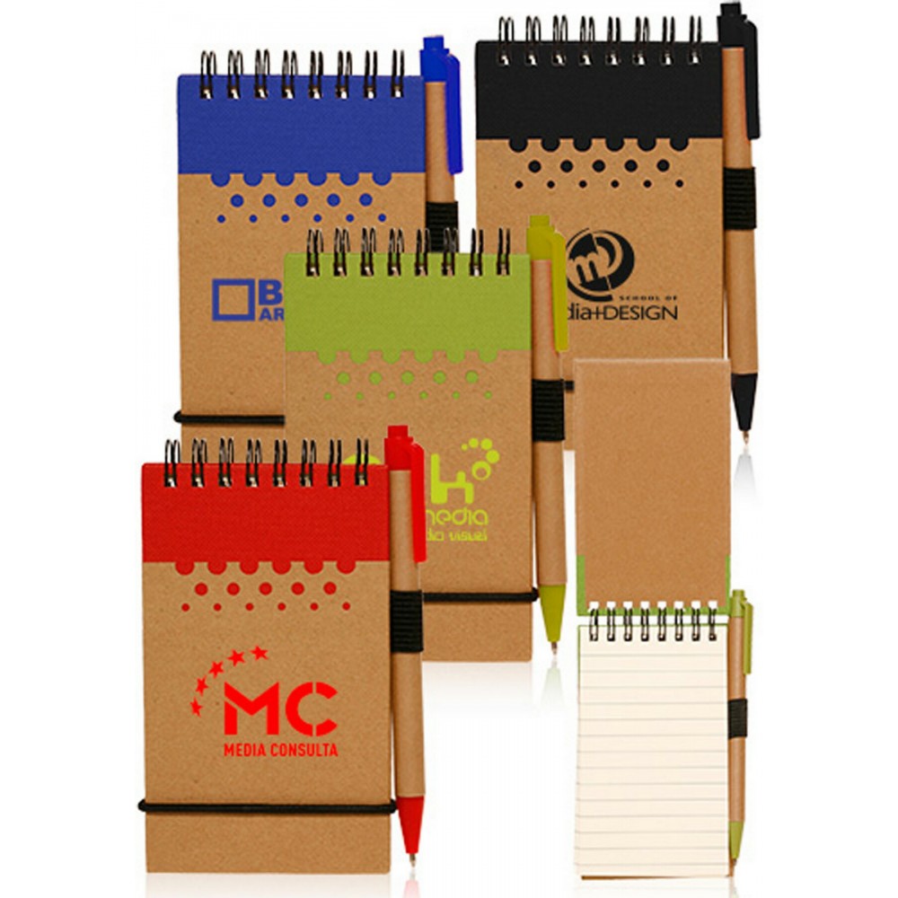 3 x 5 Inch Recyclable Spiral Jotters with Logo