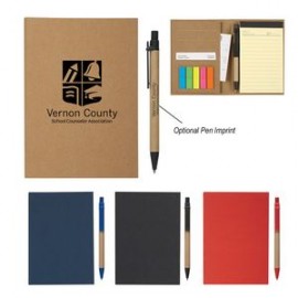 Meeting Mate Notebook With Pen And Sticky Flags with Logo