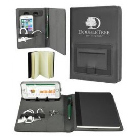 Customized Union Printed - (9x6) Leatherette PU Fabric Portfolios with 1-Color Print
