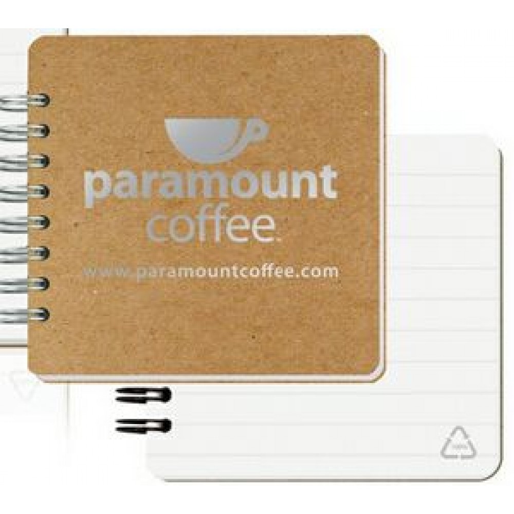Logo Branded Square Recycled Journal (3 11/16"x3 11/16")