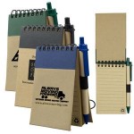 Promotional "Arcata" Eco Inspired Jotter Notepad Notebook with Matching Color Eco Inspired Paper Pen