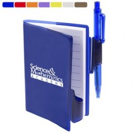 Logo Branded Clear-View Jotter w/Pen  Logo Branded Clear-View Jotter w/Pen