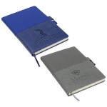 Quarry Textured Journal with Interlocking Pen Closure with Logo
