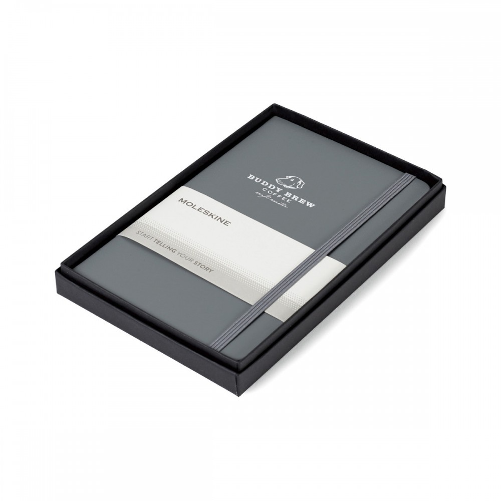 Moleskine Medium Notebook Gift Set - Slate Grey with Logo
