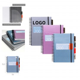 Personalized 7 x 10in B5 200 Pages Metallic Subject Notebook