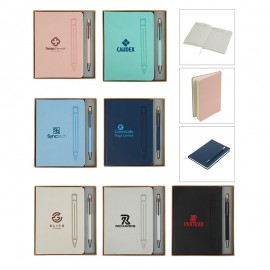 Manhattan II Gift Set w/ Magnetic Journal & Recycled Pen with Logo