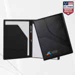 Leatherette Padfolio with Interior Pockets, Pen Holder & Notepad with Logo