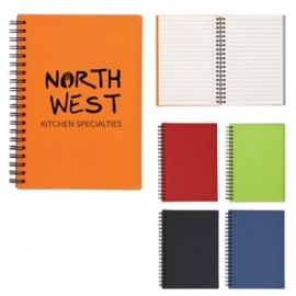 Rubbery Spiral Notebook with Logo  Rubbery Spiral Notebook with Logo