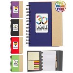 Customized Eco Magnetic Notebook W/Sticky Notes and Flags & Pen