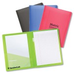 Branded Color-Pro Letter Size Folder with Inner Pocket and Lined Notebook