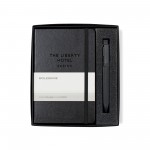 Customized Moleskine Medium Notebook and GO Pen Gift Set - Black