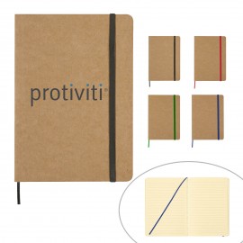 Eco-Inspired Notebook w/Strap with Logo  Eco-Inspired Notebook w/Strap with Logo