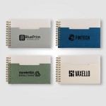 Lino FSC Paper Spiral Binding Horizontal Pocket Notebook - A6 - Silkscreen with Logo