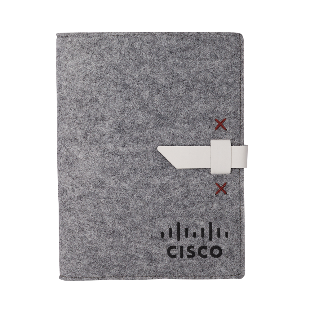 Branded BOXELDER Recycled Felt Padfolio Branded BOXELDER Recycled Felt Padfolio