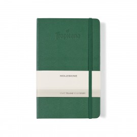 Moleskine Hard Cover Ruled Large Notebook - Myrtle Green with Logo