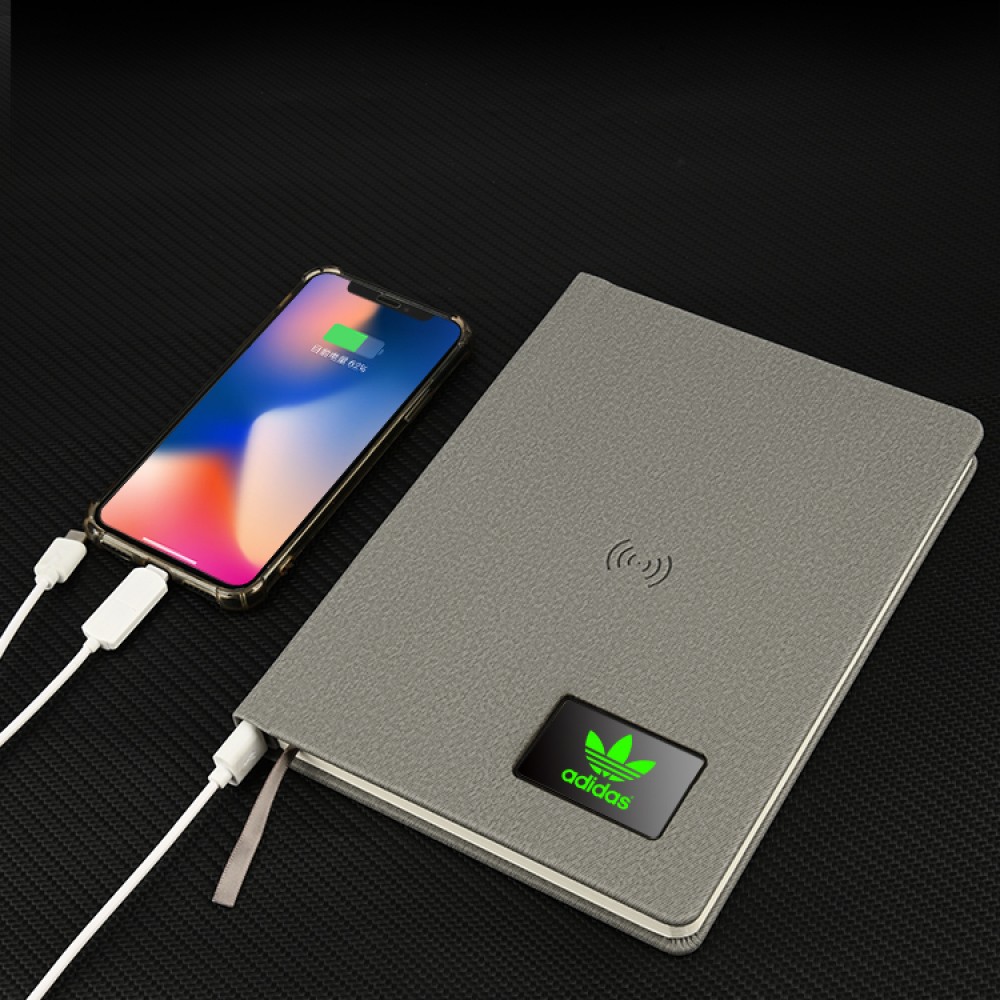 A5 Dairy Notebook with 10000mah Wireless Charge Power bank notebook Branded A5 Dairy Notebook with 10000mah Wireless Charge Power bank notebook Branded