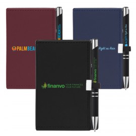 Note Caddy & Tres-Chic Pen Gift Set - ColorJet with Logo