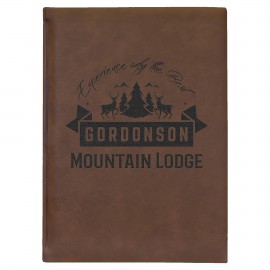 Leatherette Journal (7" x 9 3/4") with Logo