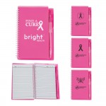 Pink Ribbon Notebook with Logo