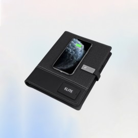 Logo Branded Padfolio Power Bank Wireless Charger