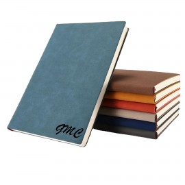 Soft Cover Leather Notebook with Logo