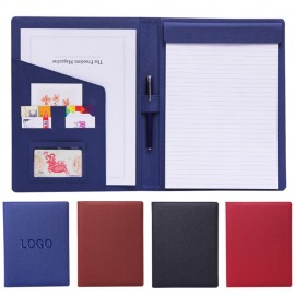 Personalized A4 Classic PU Leather Padfolios with Note Pad 9.84"x12.6"