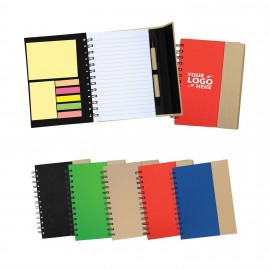 Recycled Spiral Notebook w/Pen with Logo  Recycled Spiral Notebook w/Pen with Logo