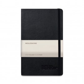 Moleskine Soft Cover Ruled Large Expanded Notebook - Black with Logo