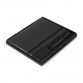 Promotional Moleskine Hard Cover Large 12-Month Weekly 2024 Planner and GO Pen Gift Set - Black