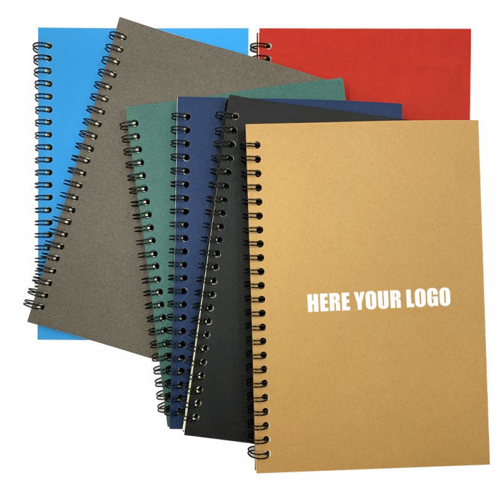 Promotional Recycled Kraft Paper Journal with Spiral Binding