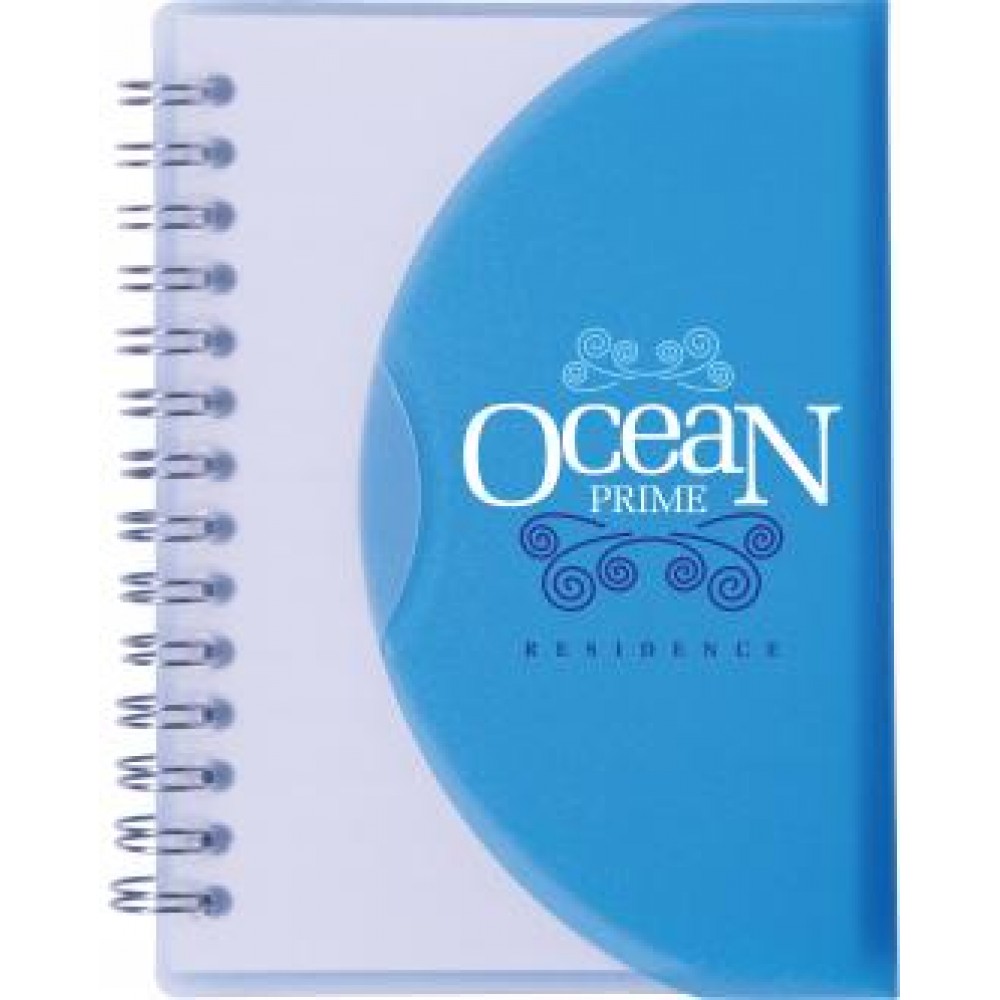 Two-Tone Spiral Notebook (4" X 5") with Logo Two-Tone Spiral Notebook (4" X 5") with Logo