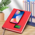 Logo Printed A5 Hard Cover Notebook With Leather Wireless Charging And LED Display Screen