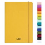 Personalized A5 Medium-sized PU Hardcover Notebook Journal With Ribbon Bookmark & Elastic Closure 5 1/2" x 8 1/3"