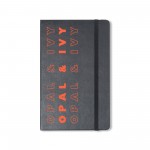 Logo Branded Moleskine Hard Cover Ruled Large Notebook - Black