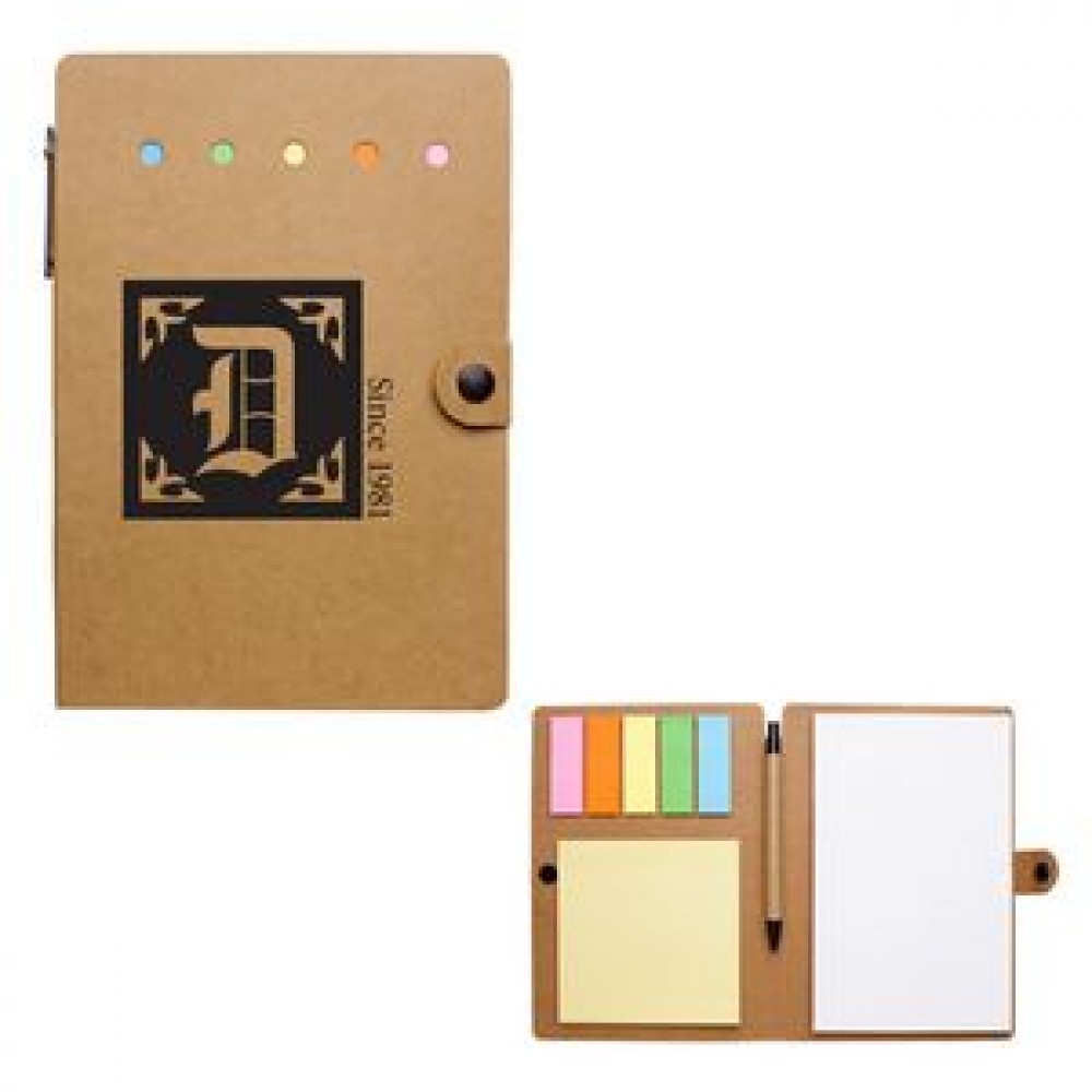 Promotional Large Snap Notebook With Desk Essentials