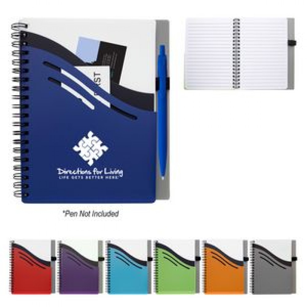 Logo Printed Double Dip Spiral Notebook