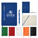 Custom Imprinted Magnetism Journal & Incline Stylus Pen