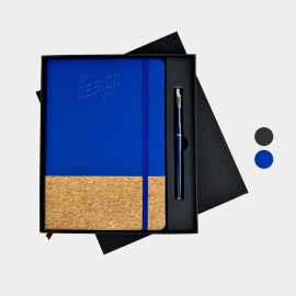 Customized TiTUS Mulch PU Leather A5 Notebook, Pen in EVA Case Gift Set