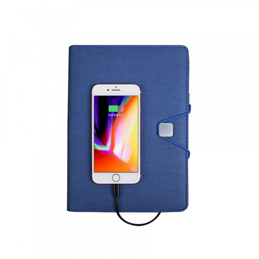 Diary Notebook with 8000 mAh Power Bank with Logo