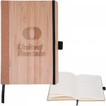 Bamboo Cover Cork Journal with Logo