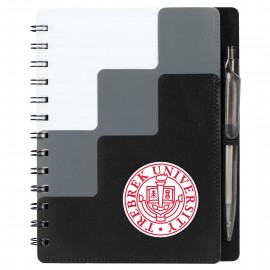 5" x 7" Recycled Pace Spiral Notebook w Pen with Logo  5" x 7" Recycled Pace Spiral Notebook w Pen with Logo