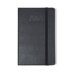 Logo Printed Moleskine Hard Cover Squared Pocket Notebook - Black