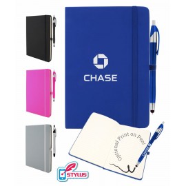 Union Printed - Royal - Eco Hard Cover Journal with Stylus Pen with Logo