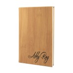 5" x 8" Bamboo Leatherette Journal with Logo