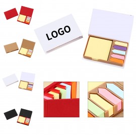 2-in-1 Sticky Notes & Colorful Page Markers Set with Logo  2-in-1 Sticky Notes & Colorful Page Markers Set with Logo