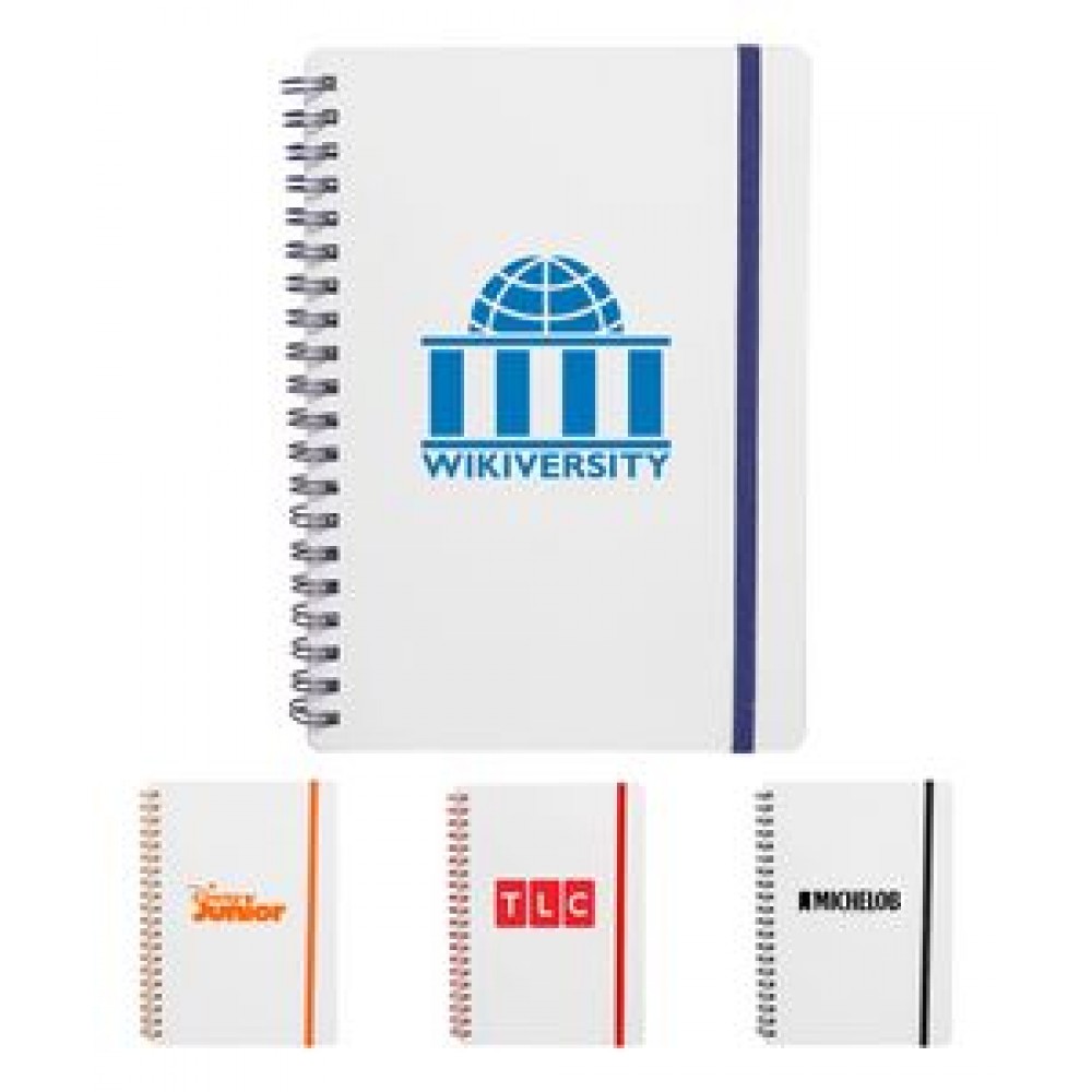 Union Printed, Frosted Eco Spiral Notebook Jotter with Logo